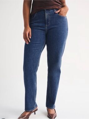 Abercrombie Curve Love High Rise 90s Straight Jean 2 LONG